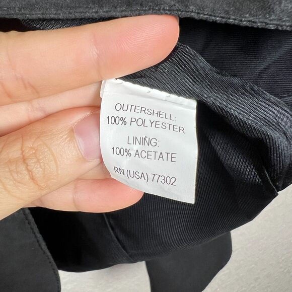 Zara Faux Suede Blazer Women XL Black Single Button Elevated Basic - Picture 3 of 7